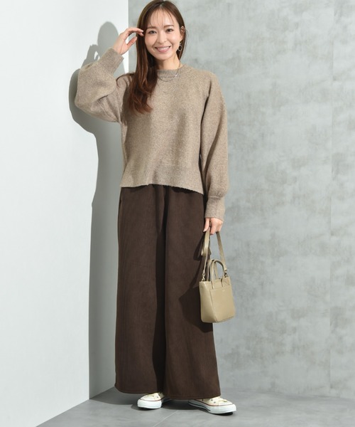 INTERPLANET（インタープラネット）の「コーデュロイ裏フリースボンディグパンツ（その他パンツ・レディース・チャコールグレー/ブラウン/アイボリー・FREE）」の22枚目の写真