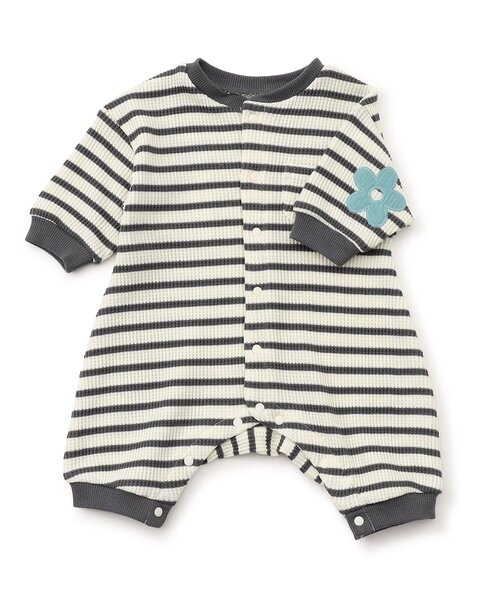 BREEZE（ブリーズ）の「【リンク】いろいろパッチワッフルカバーオール（ロンパース・キッズ・オフホワイト/ピンク/レインボー・80/70/60）」の10枚目の写真