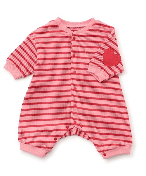 BREEZE（ブリーズ）の「【リンク】いろいろパッチワッフルカバーオール（ロンパース・キッズ・オフホワイト/ピンク/レインボー・80/70/60）」の17枚目の写真