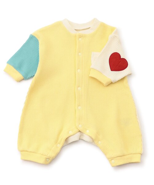 BREEZE（ブリーズ）の「【リンク】いろいろパッチワッフルカバーオール（ロンパース・キッズ・オフホワイト/ピンク/レインボー・80/70/60）」の18枚目の写真