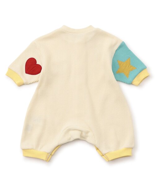 BREEZE（ブリーズ）の「【リンク】いろいろパッチワッフルカバーオール（ロンパース・キッズ・オフホワイト/ピンク/レインボー・80/70/60）」の21枚目の写真
