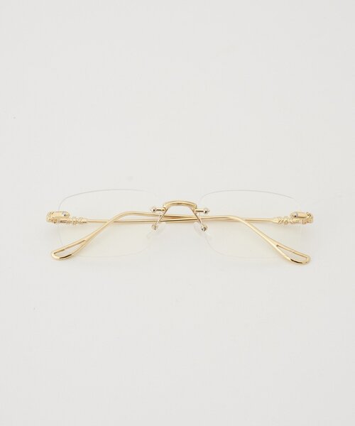 CIAOPANIC(チャオパニック)の「アンティーク風リムレスメガネ(サングラス・レディース・ゴールド/シルバー・FREE)」の4枚目の写真