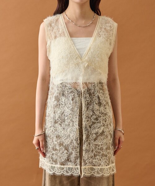 セール】【ロングシーズンアイテム◎】シャギーレース タンク