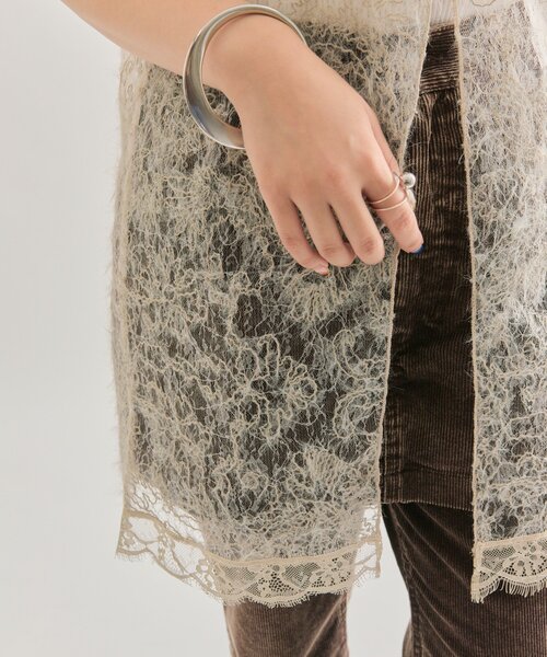 mystic（ミスティック）の「【ロングシーズンアイテム◎】シャギーレース タンクチュニック（タンクトップ・レディース・ブラック/アイボリー/ベージュ・FREE）」の13枚目の写真