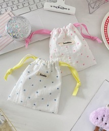 専用✳︎ハンドメイド✳︎テラゾー柄 丸型巾着 モカ ベージュ 専用