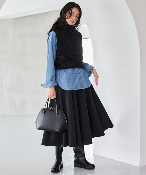 バンヤードストーム　サーキュラースカート 黒　S BARNYARDSTORM / サーキュラースカート / マシンウォッシャブル