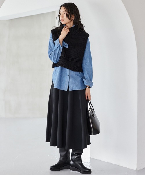 バンヤードストーム　サーキュラースカート 黒　S BARNYARDSTORM / サーキュラースカート / マシンウォッシャブル