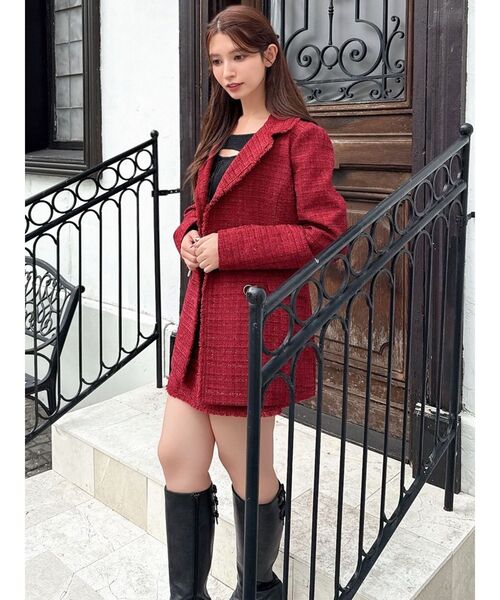 セール】ツイードジャケット【セットアップ着用可能】（テーラード