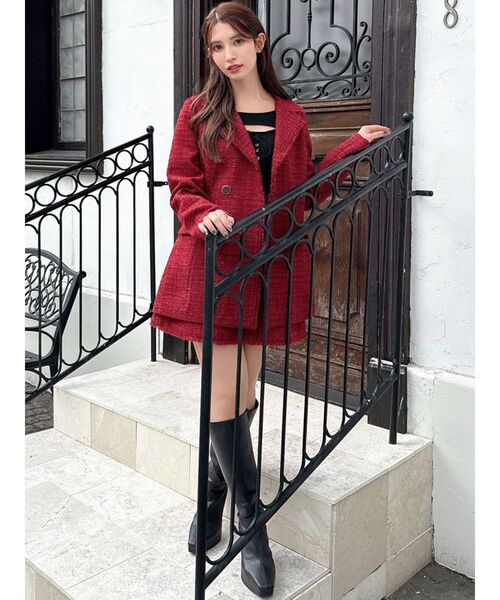 セール】ツイードジャケット【セットアップ着用可能】（テーラード