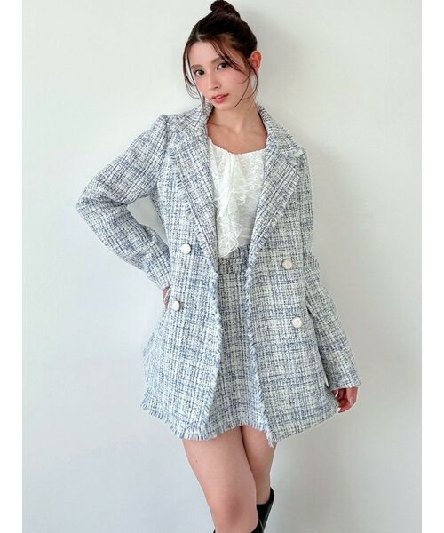 ツイードジャケット【セットアップ着用可能】（テーラードジャケット