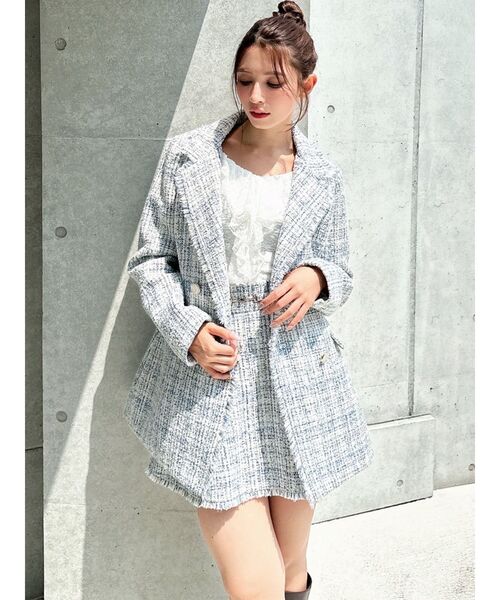 ツイードジャケット【セットアップ着用可能】（テーラードジャケット
