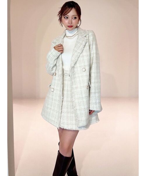 セール】ツイードジャケット【セットアップ着用可能】（テーラード