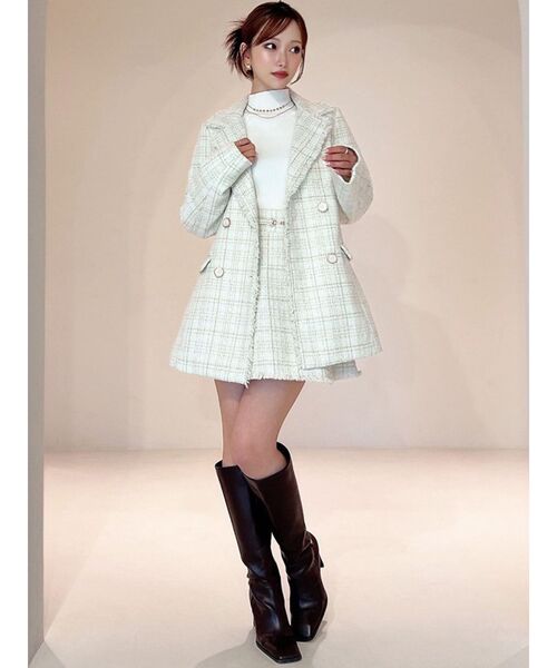 セール】ツイードジャケット【セットアップ着用可能】（テーラード