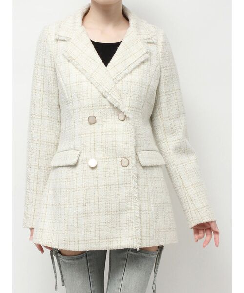 セール】ツイードジャケット【セットアップ着用可能】（テーラード