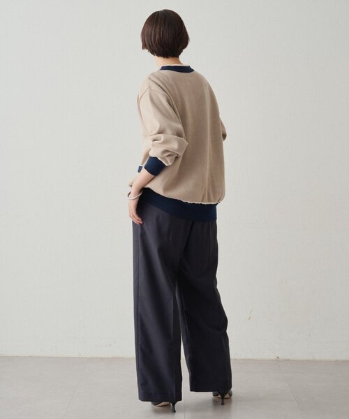 LOUNGEDRESS(ラウンジドレス)の「配色ラインニットカーデ(ニット/セーター・レディース・ベージュ/ネイビー・FREE)」の15枚目の写真