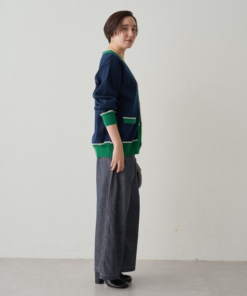 LOUNGEDRESS(ラウンジドレス)の「配色ラインニットカーデ(ニット/セーター・レディース・ベージュ/ネイビー・FREE)」の22枚目の写真