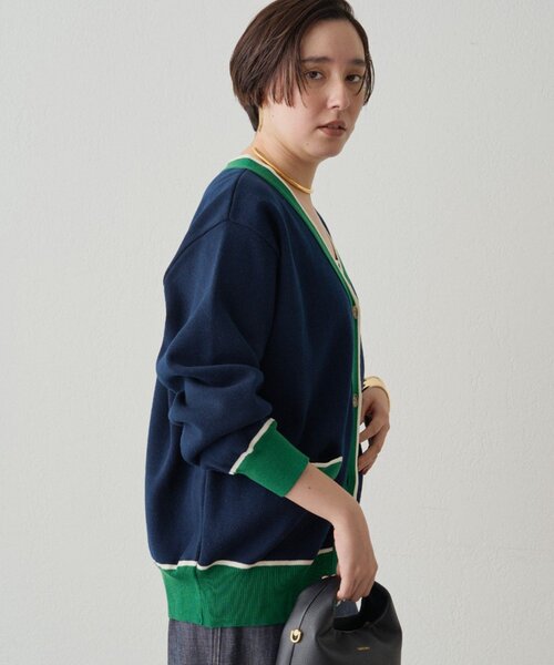 LOUNGEDRESS(ラウンジドレス)の「配色ラインニットカーデ(ニット/セーター・レディース・ベージュ/ネイビー・FREE)」の19枚目の写真