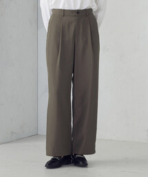 COMME CA ISM | 【セットアップ対応】ポリエステルツイル　ワイドテーパードパンツ(その他パンツ)