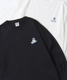 SITRY（シトリー）の「MOJER LEAGUE Embroidery T-Shirt/別注 モジャーリーグ オーバーサイズ おじさん ワンポイント刺繍 ロンT 長袖Tシャツ レディース メンズ  【ブランドステッカー付き】（Tシャツ/カットソー・メンズ）」