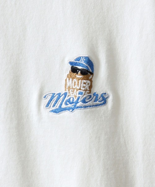 SITRY（シトリー）の「MOJER LEAGUE Embroidery T-Shirt/別注 モジャーリーグ オーバーサイズ おじさん ワンポイント刺繍 ロンT 長袖Tシャツ レディース メンズ  【ブランドステッカー付き】（Tシャツ/カットソー・メンズ・ホワイト/ブラック/ホワイト系その他/ブラック系その他/ホワイト系その他2/ホワイト系その他3/ブラック系その他2/ブラック系その他3・M/L/XL）」の11枚目の写真