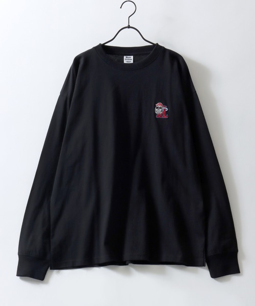 SITRY（シトリー）の「MOJER LEAGUE Embroidery T-Shirt/別注 モジャーリーグ オーバーサイズ おじさん ワンポイント刺繍 ロンT 長袖Tシャツ レディース メンズ  【ブランドステッカー付き】（Tシャツ/カットソー・メンズ・ホワイト/ブラック/ホワイト系その他/ブラック系その他/ホワイト系その他2/ホワイト系その他3/ブラック系その他2/ブラック系その他3・M/L/XL）」の13枚目の写真