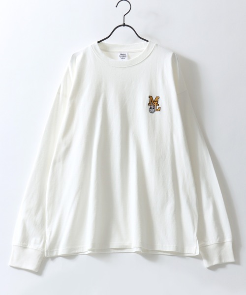 SITRY（シトリー）の「MOJER LEAGUE Embroidery T-Shirt/別注 モジャーリーグ オーバーサイズ おじさん ワンポイント刺繍 ロンT 長袖Tシャツ レディース メンズ  【ブランドステッカー付き】（Tシャツ/カットソー・メンズ・ホワイト/ブラック/ホワイト系その他/ブラック系その他/ホワイト系その他2/ホワイト系その他3/ブラック系その他2/ブラック系その他3・M/L/XL）」の18枚目の写真