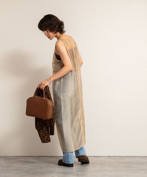 NOLLEY’S（ノーリーズ）の「【MAQWEL/マクウェル】ウォッシャブルオーガンジーワンピース（ワンピース・レディース・ベージュ/カーキ・FREE）」の20枚目の写真