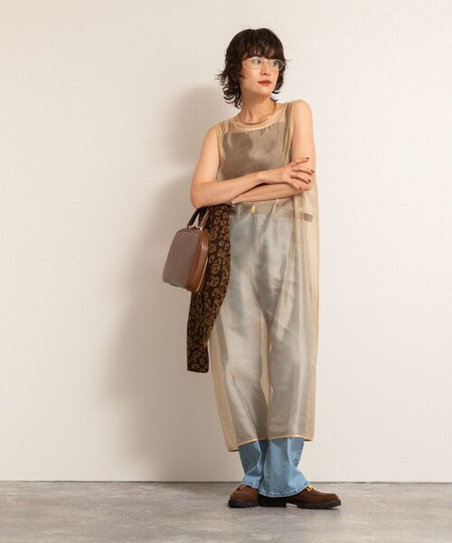NOLLEY’S（ノーリーズ）の「【MAQWEL/マクウェル】ウォッシャブルオーガンジーワンピース（ワンピース・レディース・ベージュ/カーキ・FREE）」の21枚目の写真