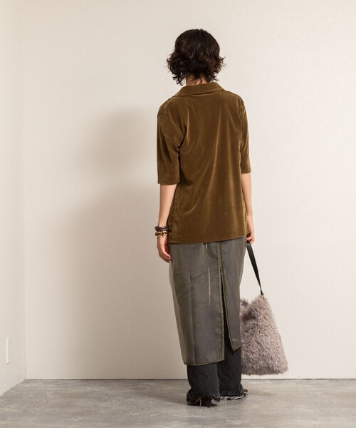 NOLLEY’S（ノーリーズ）の「【MAQWEL/マクウェル】ウォッシャブルオーガンジーワンピース（ワンピース・レディース・ベージュ/カーキ・FREE）」の9枚目の写真