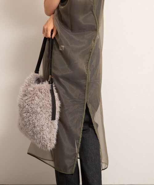 NOLLEY’S（ノーリーズ）の「【MAQWEL/マクウェル】ウォッシャブルオーガンジーワンピース（ワンピース・レディース・ベージュ/カーキ・FREE）」の14枚目の写真