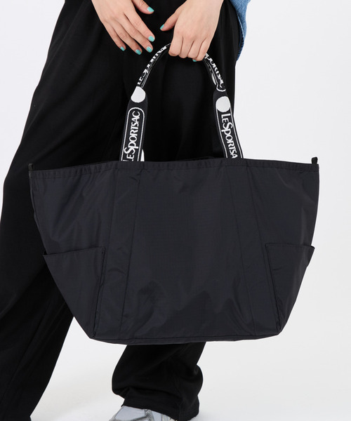 E/W REVERSIBLE PKT TOTE ロゴジャカードブラックT（トートバッグ
