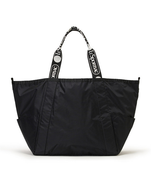 レスポートサックREVERSIBLE PKT TOTE ロゴジャガード　ブラック セール】E/W REVERSIBLE PKT TOTE ロゴジャカードブラックT（トート