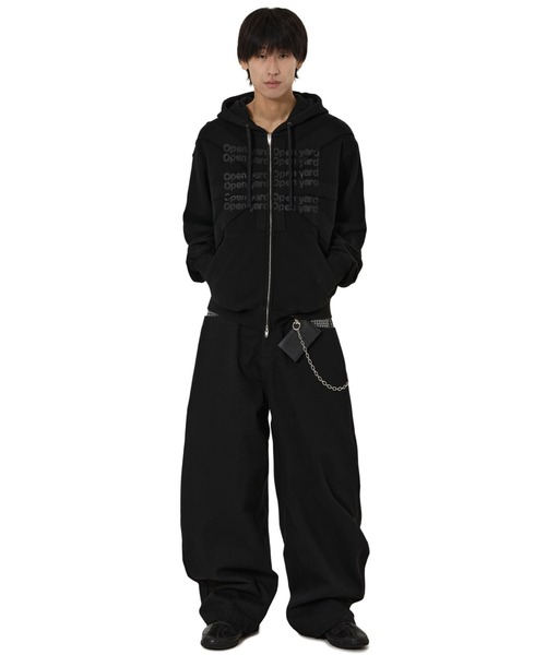 OY(オーワイ)の「『OY/オーワイ』UNION CUT PATCH HOODIE ZIP UP/ユニオンカットパッチジップアップパーカー(パーカー・レディース・ホワイト/ブラック・L/M)」の6枚目の写真