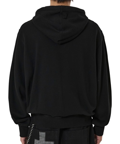 OY(オーワイ)の「『OY/オーワイ』UNION CUT PATCH HOODIE ZIP UP/ユニオンカットパッチジップアップパーカー(パーカー・レディース・ホワイト/ブラック・L/M)」の5枚目の写真