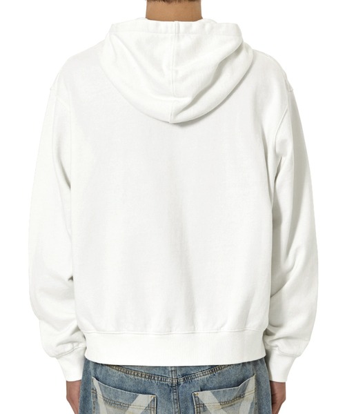 OY(オーワイ)の「『OY/オーワイ』UNION CUT PATCH HOODIE ZIP UP/ユニオンカットパッチジップアップパーカー(パーカー・レディース・ホワイト/ブラック・L/M)」の12枚目の写真