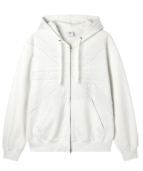 OY(オーワイ)の「『OY/オーワイ』UNION CUT PATCH HOODIE ZIP UP/ユニオンカットパッチジップアップパーカー(パーカー・レディース・ホワイト/ブラック・L/M)」の17枚目の写真