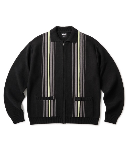 STRIPE ZIP UP KNIT CARDIGAN（カーディガン/ボレロ）｜FTC