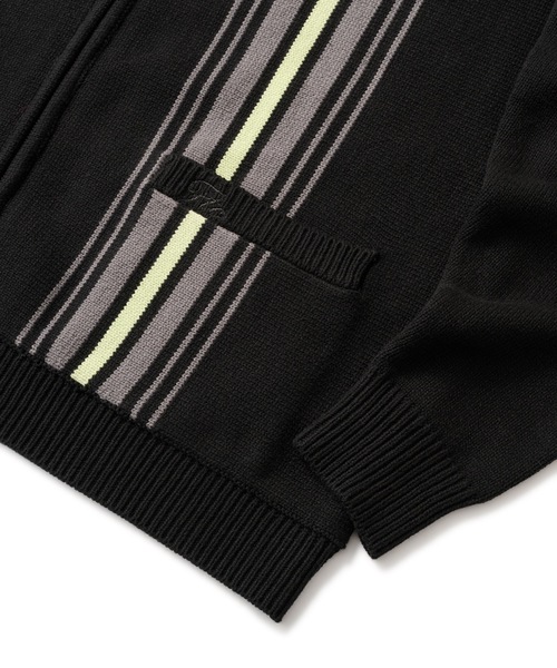 STRIPE ZIP UP KNIT CARDIGAN（カーディガン/ボレロ）｜FTC