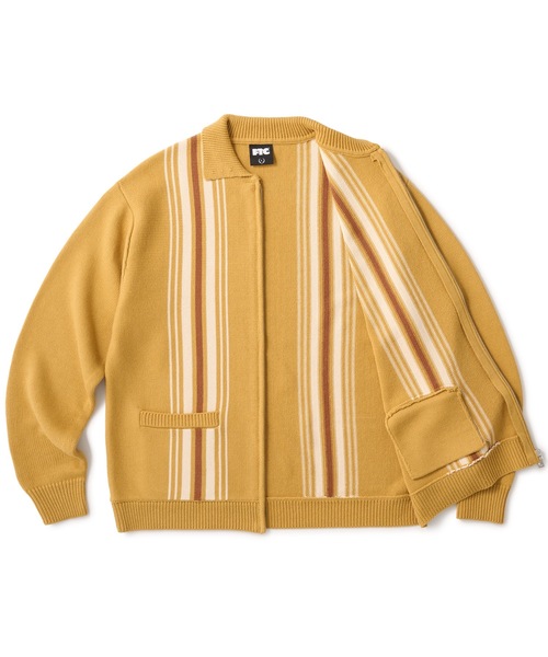 STRIPE ZIP UP KNIT CARDIGAN（カーディガン/ボレロ）｜FTC