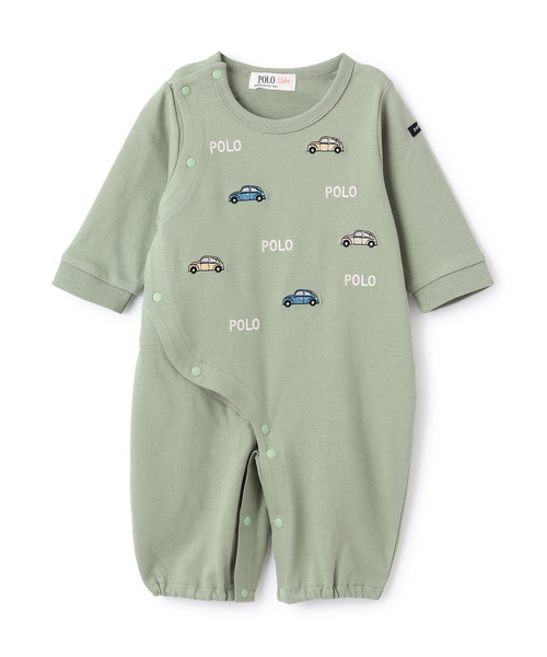 petit main（プティマイン）の「【POLO BCS】モチーフ刺繍長袖2WAYオール（ロンパース・キッズ・ネイビー/グリーン/オフホワイト・50-70cm）」の7枚目の写真
