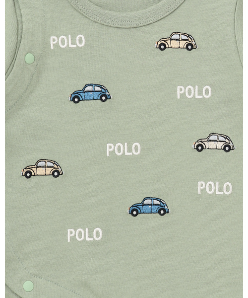 petit main（プティマイン）の「【POLO BCS】モチーフ刺繍長袖2WAYオール（ロンパース・キッズ・ネイビー/グリーン/オフホワイト・50-70cm）」の9枚目の写真