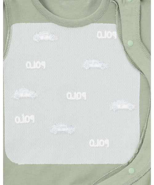 petit main（プティマイン）の「【POLO BCS】モチーフ刺繍長袖2WAYオール（ロンパース・キッズ・ネイビー/グリーン/オフホワイト・50-70cm）」の10枚目の写真