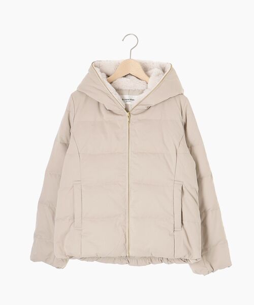 le.coeur blanc（ルクールブラン）の「ファーフードショートダウン（ダウンジャケット/コート・レディース・グレイッシュベージュ/モカ/ネイビー/ライトグレー/ブラック・36/38/40）」の12枚目の写真