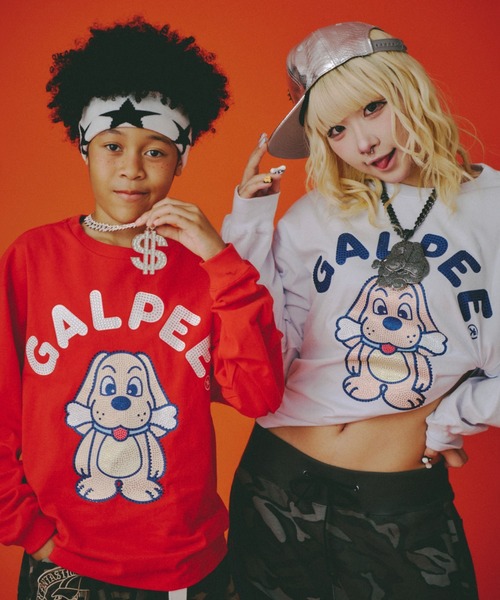 GALFY（ガルフィー）の「【GALFY】光るGALPE ロンTee / 【ガルフィー】ロゴ長袖Tシャツ（Tシャツ/カットソー・メンズ・ブラック/ホワイト・L/XL）」の3枚目の写真