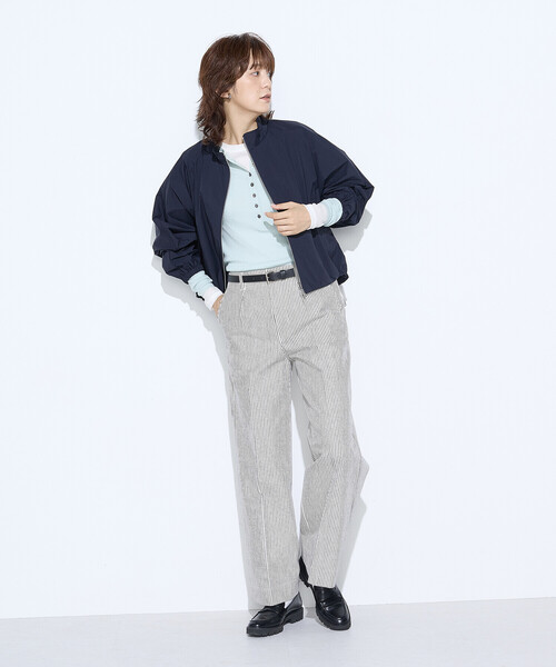 COMME CA Wardrobe（コムサワードローブ）の「ドライナイロンストレッチタフタ ブルゾン（ブルゾン・レディース・グレイッシュブルー/ブラウン系その他/ネイビー・FREE）」の19枚目の写真