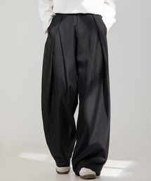 TOBEE（トゥビー）の「【TOBEE】クロス ダブルタックデザイン ワイドスラックス（スラックス）」