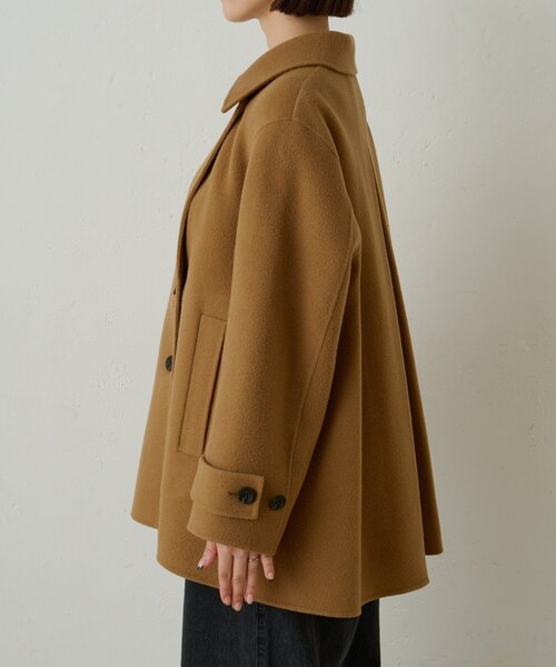 Omekashi ダブルフェイスPコート ベージュ Omekashi ダブルフェイスPコート ベージュ Omekashi（オメカシ