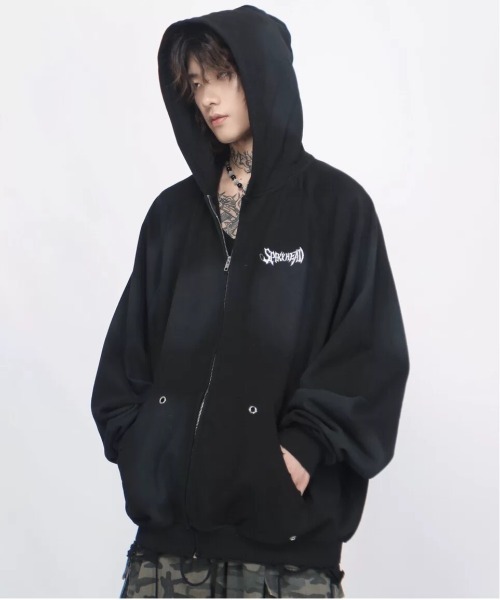 ARULE(アルール)の「『ARULE/アルール』バックワッペンZIPフーディー【Y】【CN】(パーカー・メンズ・ブラック/カーキ・FREE)」の3枚目の写真