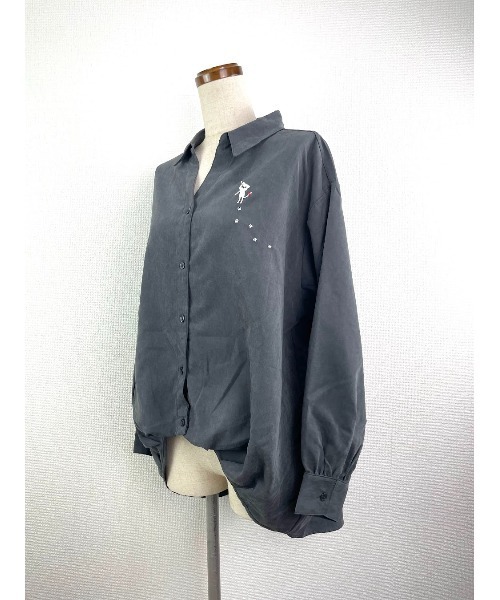 Rydia(リディア)の「スキッパーブラウス(シャツ/ブラウス・レディース・カーキ/ベージュ・M)」の3枚目の写真