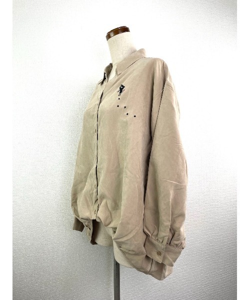 Rydia(リディア)の「スキッパーブラウス(シャツ/ブラウス・レディース・カーキ/ベージュ・M)」の7枚目の写真